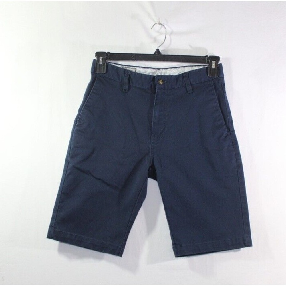 Volcom Shorts Men's Size 28 Blue Flat Front Chino Shorts